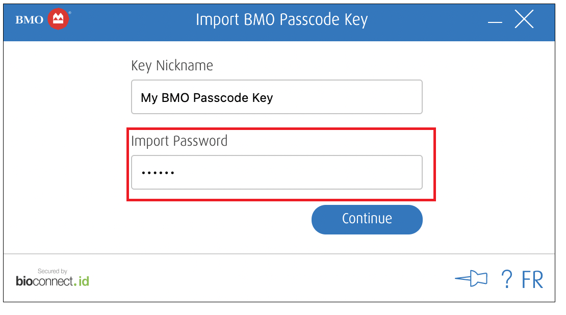 bmo passcode software